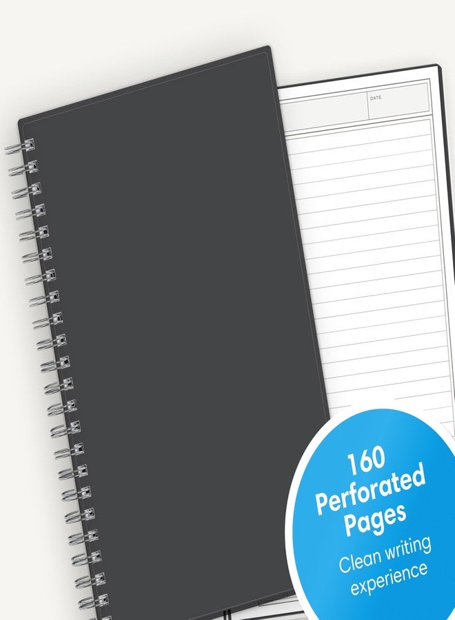 Blue Sky Notes Professional Notebook, Flexible Cover, Twin-Wire Binding, 8.5" x 11", Gray Premium Notebook - Image 3