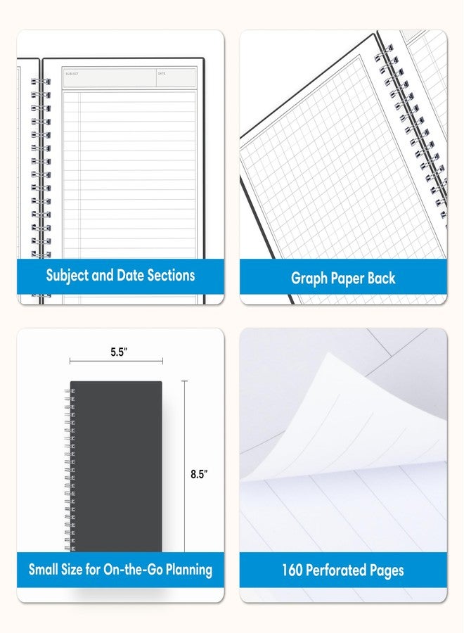 Blue Sky Notes Professional Notebook, Flexible Cover, Twin-Wire Binding, 8.5" x 11", Gray Premium Notebook - Image 4