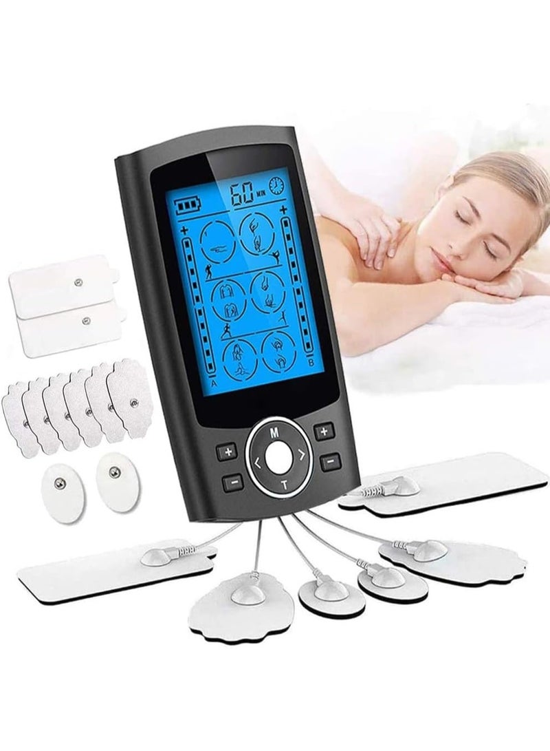 rayihni Beauenty Dual Channel TENS EMS Unit 16 Modes Mini Rechargeable Physiotherapy Instrument for Pain Relief Therapy,Deep Tissue Shoulder Pain Relief,Electronic Pulse Massager Muscle Massager - Image 1