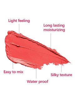 ibcccndc Cream blush, blush for cheeks eyes and lips, natural blush, waterproof and sweat-proof, tinted solid stick, long-lasting nude makeup multi-purpose color stick cream blush#3 coral orange  - Image 3
