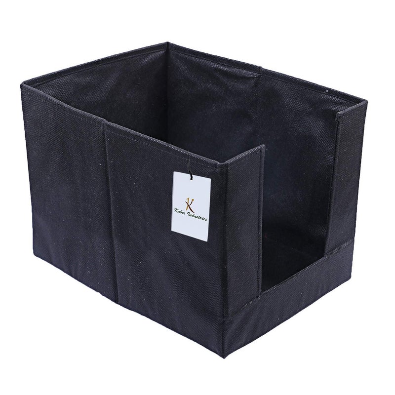 Kuber Industries 2 Piece Non Woven Shirt Stacker Wardrobe Organizer Set BlackCTKTC031831 - Image 3