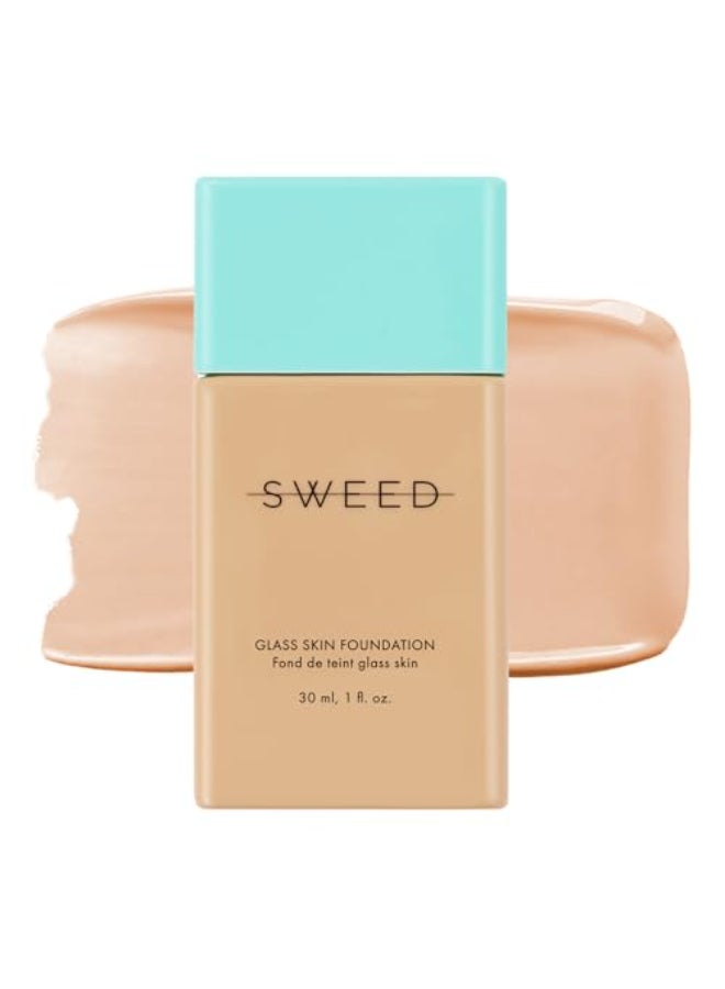SWEED Glass Skin Foundation LongLasting Fluid Formula Hydrate Moisturize Lift Plump Protect Vegan CrueltyFree Clean Beauty 05 LIGHT N - Image 1