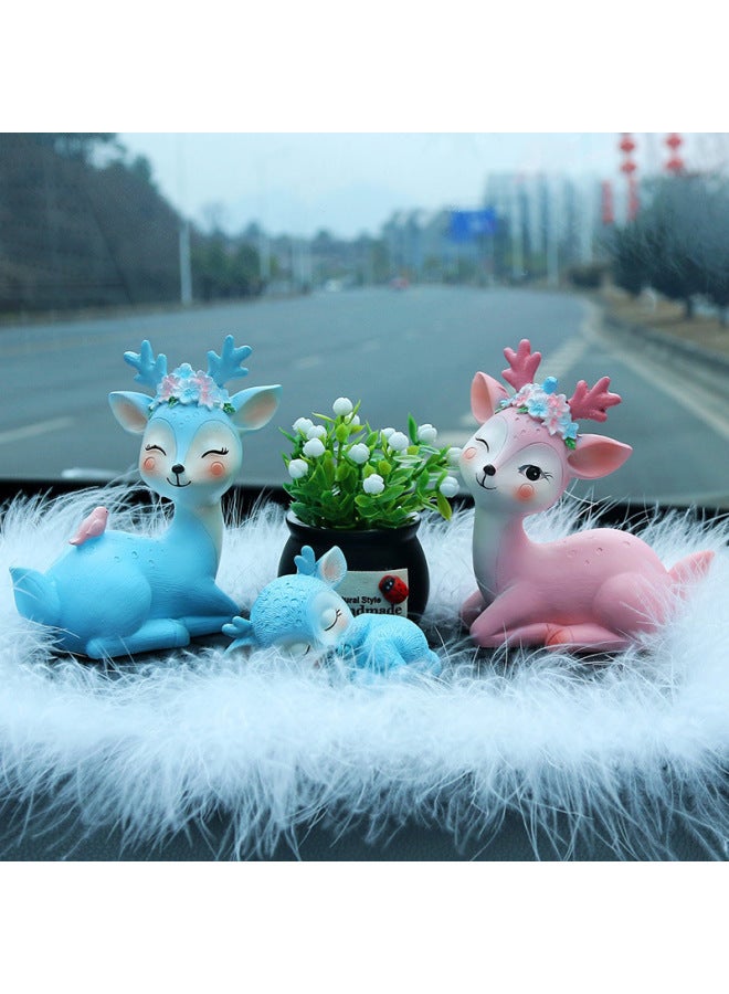 Rui Jie Car Ornaments A Safe Journey Lovely Resin Deer Creative Matching Car Ornaments A Generation Of Hair