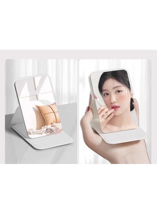 Pocket Mirror, Portable Folding Compact Makeup Mirror for Quick Touch-ups on the Go (White) - view 4