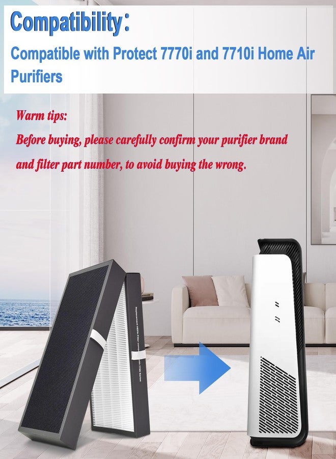REEPLAR 7700 Smart Filter Replacement Compatible with Blueair protect 7770i and 7710i Air Purifiers, Filters Airborne Pollen, Dust, Pet Dander, Cooking Odors etc. - Image 2