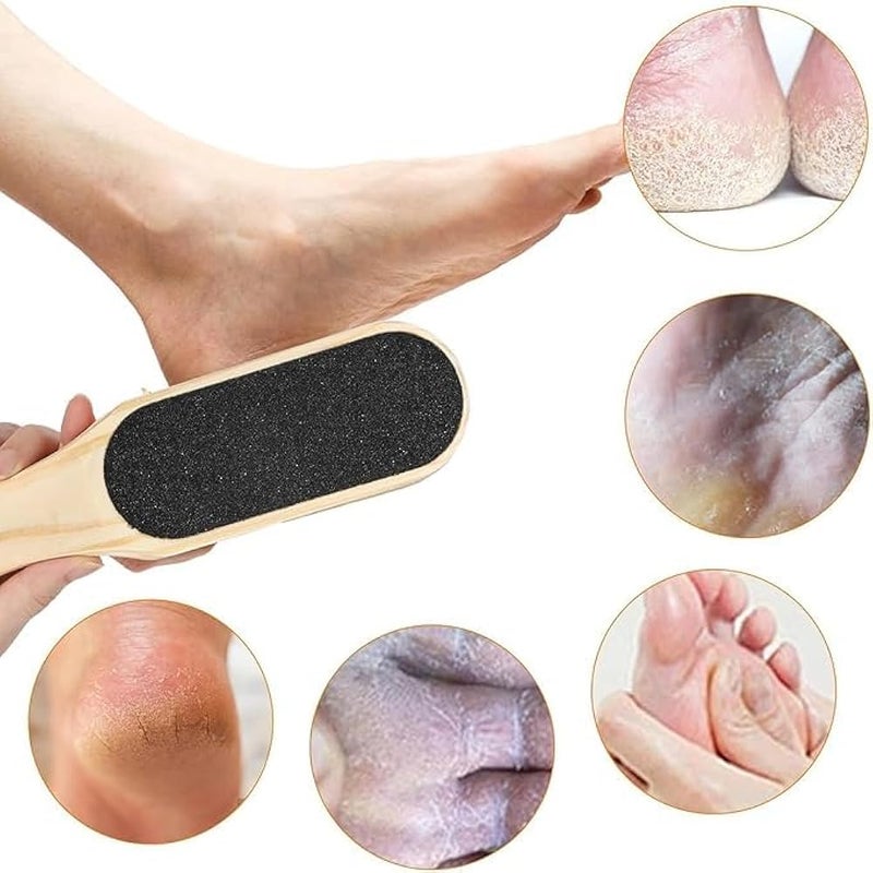 Wood Foot File Double Sided Callus Remover Pedicure Foot Rasp for Wet and Dry Foot Care Dead Skin Removing (Random Color) - Image 5