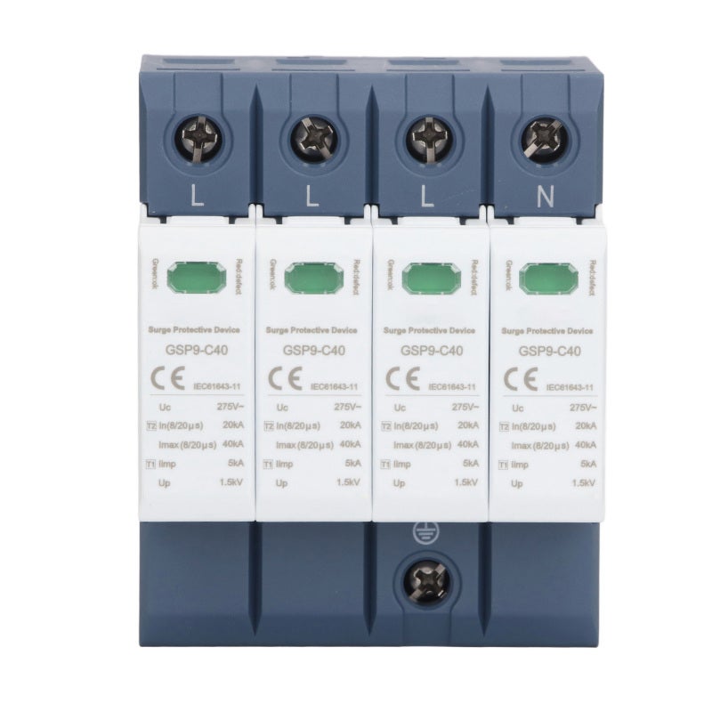 GEYA AC Surge Protector: 275VAC 40kA Max Discharge Current - Fast Discharge Dual Thermal Break Protection Surge Protective Device for Low Voltage AC Power Line Systems - Image 2
