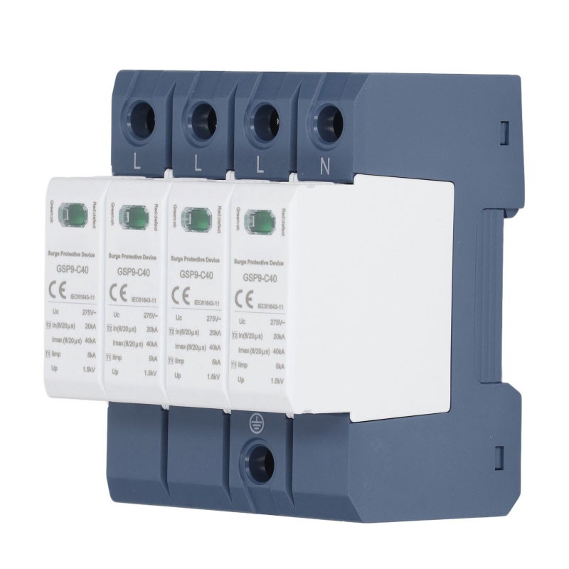 GEYA AC Surge Protector: 275VAC 40kA Max Discharge Current - Fast Discharge Dual Thermal Break Protection Surge Protective Device for Low Voltage AC Power Line Systems - Image 4