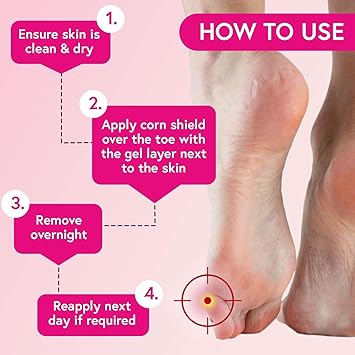 CARNATION FOOTCARE Corn Shields pack of 3 Slim design elasticated fabric outer stretches to fit all sizes With mineral oil to soften skin helps to prevent pressure - Image 5