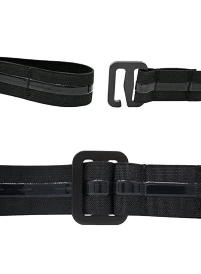 1 قطعة حزام قميص للرجال، حزام احتفاظ قابل للتعديل مع مرونة، يساعد في إبقاء القميص داخل البنطال للرجال، حزام غارتر لقميص الرجال، يناسب القمصان الرجالية والنسائية، طوله 120 سم - Image 4