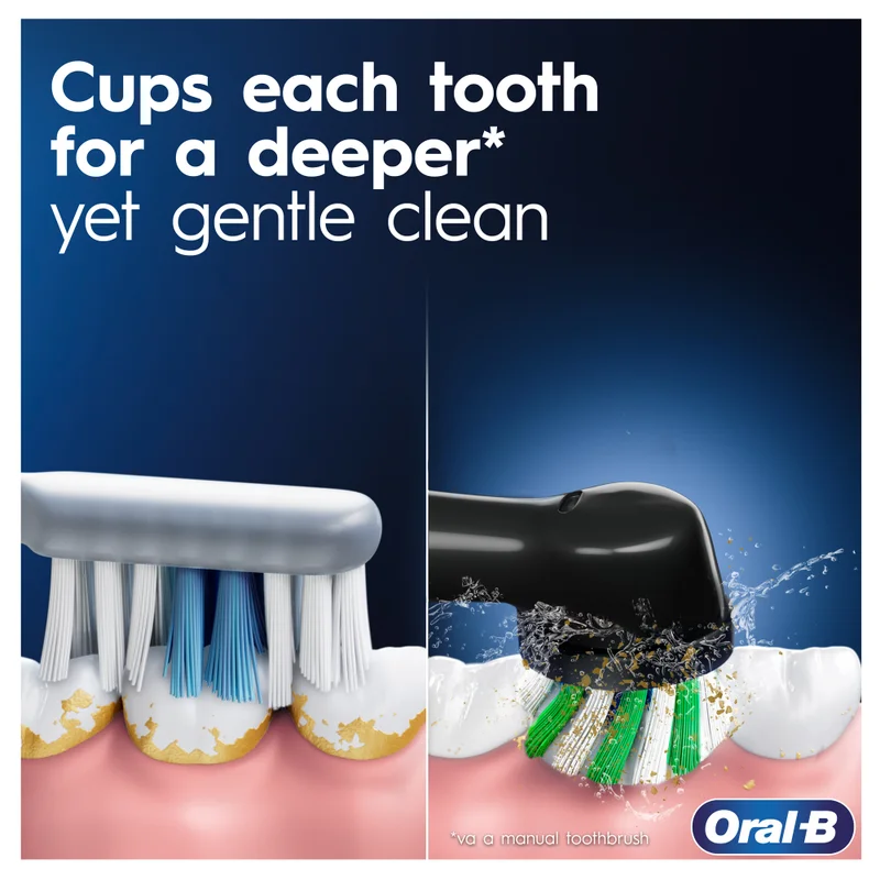 Oral-B Vitality D300 Toothbrush, 3 Cleaning Modes, Gentle Brushing and 2 Minutes Built in Timer- D103.413.3 Black