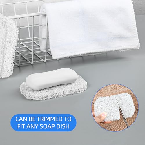 Yadream 4PCS White Clear Soap Holder Pad,BPA-Free Soap Lifting Pad for Bar Soap,Easy to Clean Soap Savers Pads Suitable for Shower Kitchen Bathroom Bathroom Travel Hotel Cleaning Product - Image 5