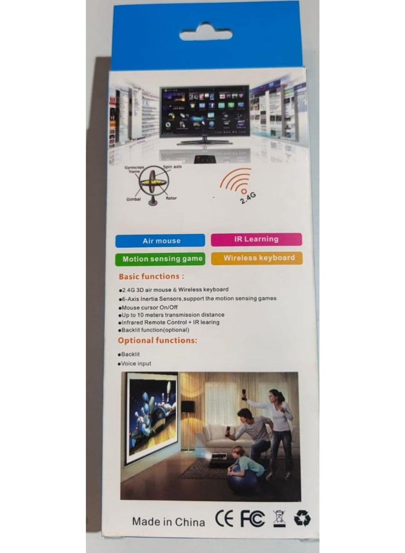 جهاز تحكم عن بعد لاسلكي Air Fly 2.4G لاستشعار الحركة عالمي للتلفزيون وصندوق Android وجهاز العرض - Image 3