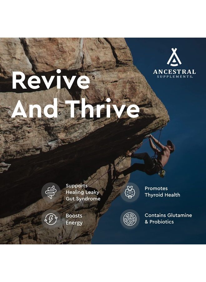 Ancestral Supplements Grass Fed Beef Intestines with Stomach (Tripe), 3000mg, Digestion Supplement Supports Digestive and Intestine Health and Acid Reflux, Non-GMO, 180 Capsules - Image 3