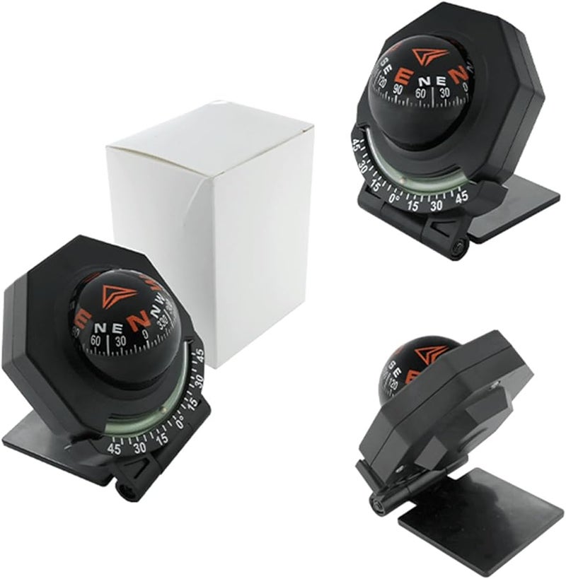 حامل لوحة القيادة مع بوصلة لاصقة دليل الملاحة أسود - Image 5