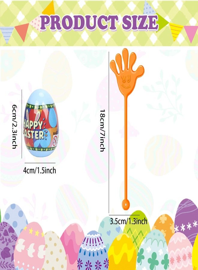 VOMAOK Easter Eggs Filled with Sticky Hands - 24 Pack Pre-Filled Easter Eggs for Kids, Easter Egg Hunt,Party Favors,Basket Stuffers, Easter Gifts - Image 2