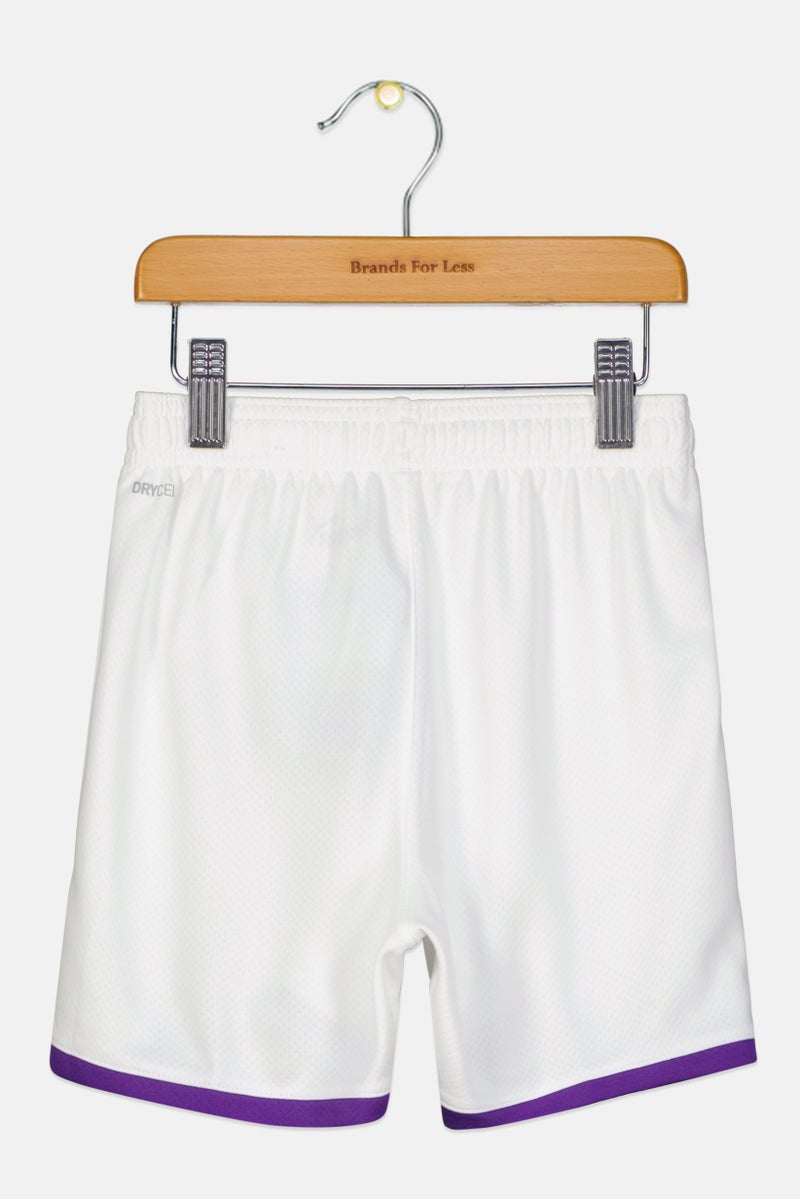 PUMA Kids Boy Sportswear Fit Manchester Football Shorts, White - Image 2