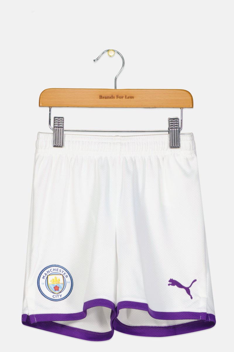 PUMA Kids Boy Sportswear Fit Manchester Football Shorts, White - Image 1