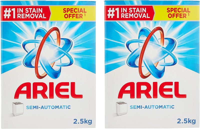 Ariel Semi-Automatic Laundry Detergent Powder, 2.5Kg Dual Pack - Image 1