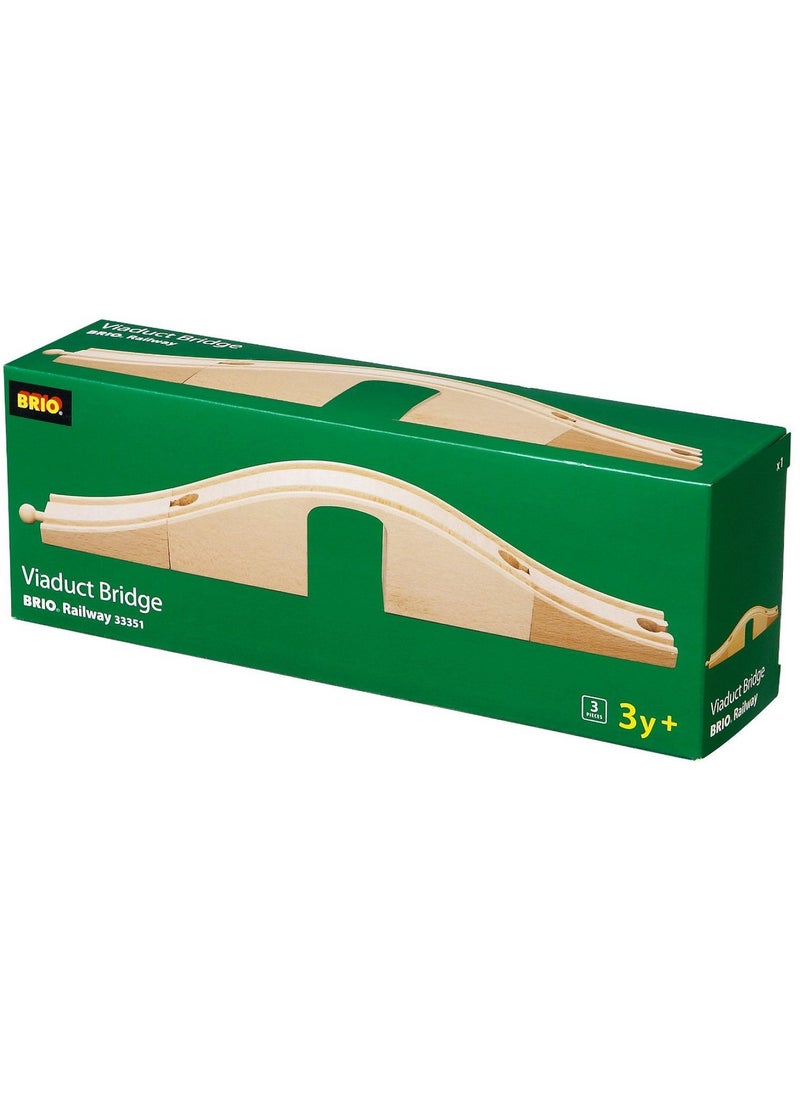 Brio BRIO World 33351 - Viaduct Bridge | 3-Piece Wooden Toy Train Set Accessory | Ideal for Kids Ages 3 and Up | FSC-Certified Wood | Compatible with All Train Sets  - Image 2