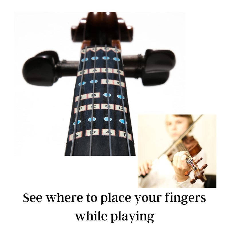 FFG NOTE THE DIFFERENCE Fantastic Finger Guide for Violas | Stringed Musical Instruments | Fingerboard and Fretboard Stickers for Learning All Notes | Kids/Adult Beginner Viola Finger Guide | 13" Size - Image 5