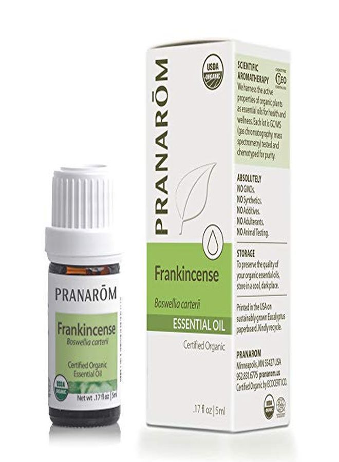 PRANAROM Frankincense Essential Oil (5Ml) 100% Pure Natural Therapeutic Grade Essential Oil For Aromatherapy, Meditation, And Improved Skincare | Usda And Ecocert Certified Organic - Image 1