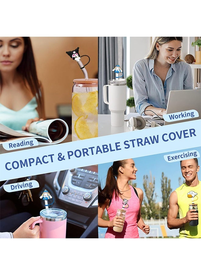 10Pcs Reusable Stanley Straw Cover Silicone Straw Topper Straw Covers Cap for Stanley Cup 30&40oz with Tumblers 10mm 0.4in Stanley Lid Accessories Simple Stanley Cup Straw Topper - Image 4