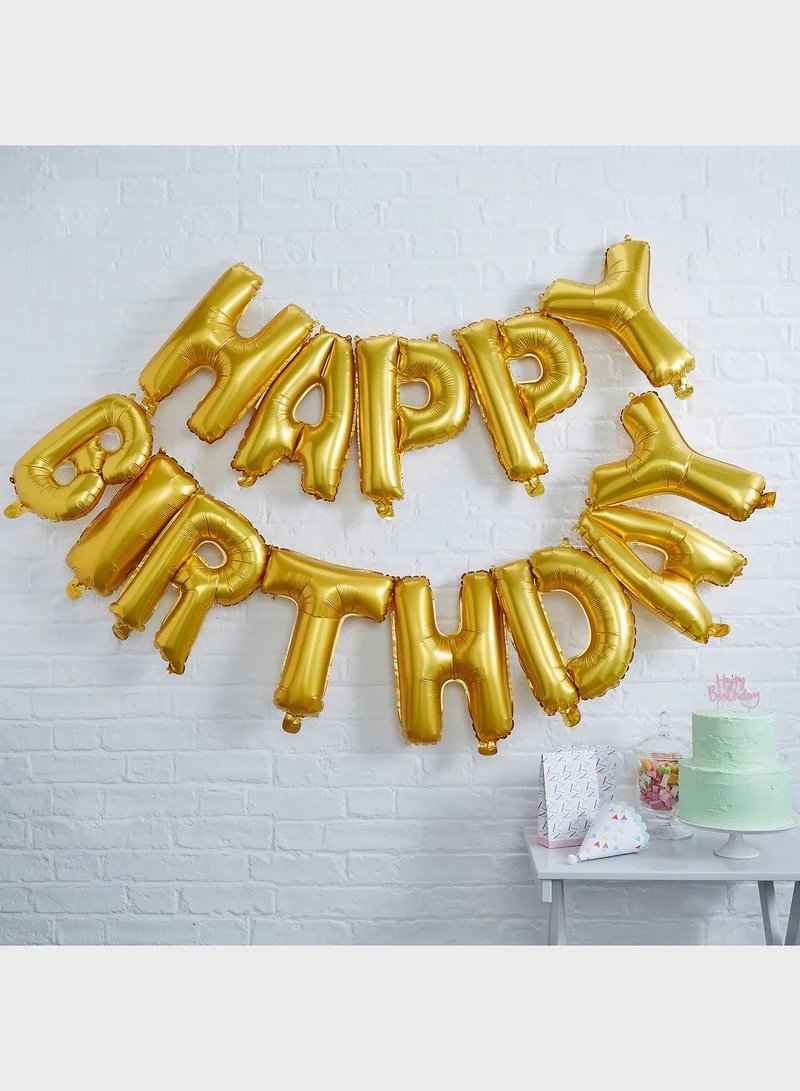 Ginger Ray Happy Birthday Balloon Bunting