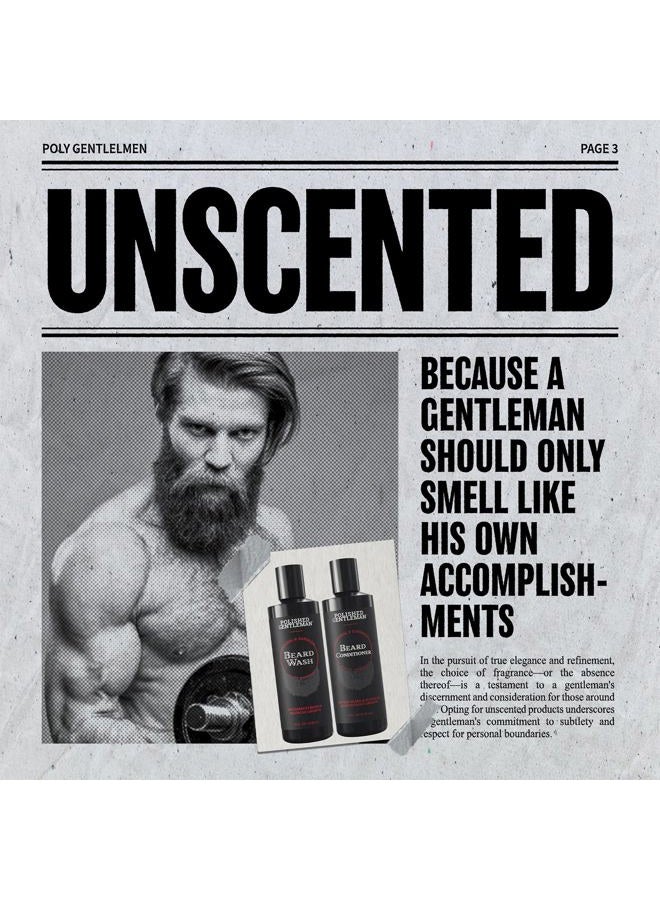 Polished Gentleman Beard Wash and Conditioner Set - Softens and Strengthens - Beard Shampoo with Growth Oil - Moisturizer & Beard Thickener - Tea Tree Unscented - Paraben-Free & Sulfate-Free (4oz) - Image 3