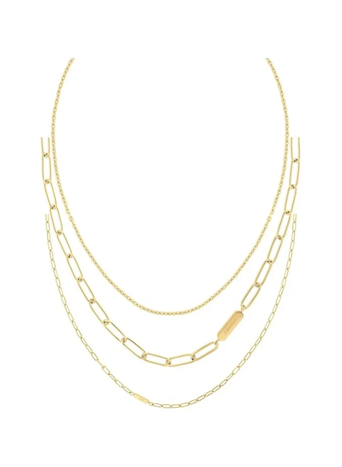 كالفن كلاين Women's GIFT SET Collection Chain Necklaces Yellow gold