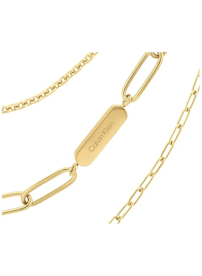 كالفن كلاين Women's GIFT SET Collection Chain Necklaces Yellow gold