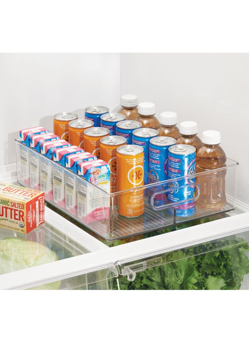 InterDesign iDesign Recycled Plastic Resipreme Divided Fridge and Freezer, 12” x 4” x 14.5”, Clear  - Image 2