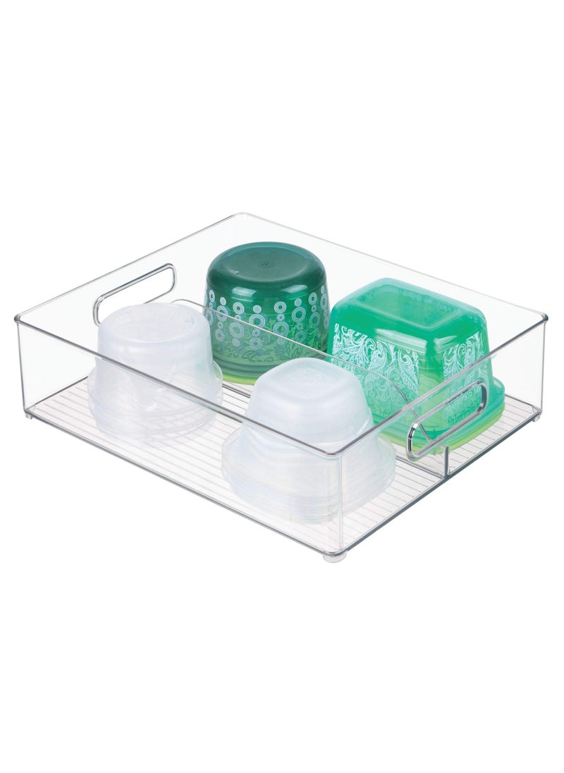 InterDesign iDesign Recycled Plastic Resipreme Divided Fridge and Freezer, 12” x 4” x 14.5”, Clear  - Image 5