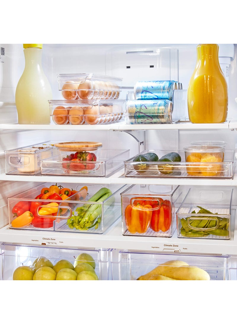 InterDesign iDesign Recycled Plastic Resipreme Divided Fridge and Freezer, 12” x 4” x 14.5”, Clear  - Image 4