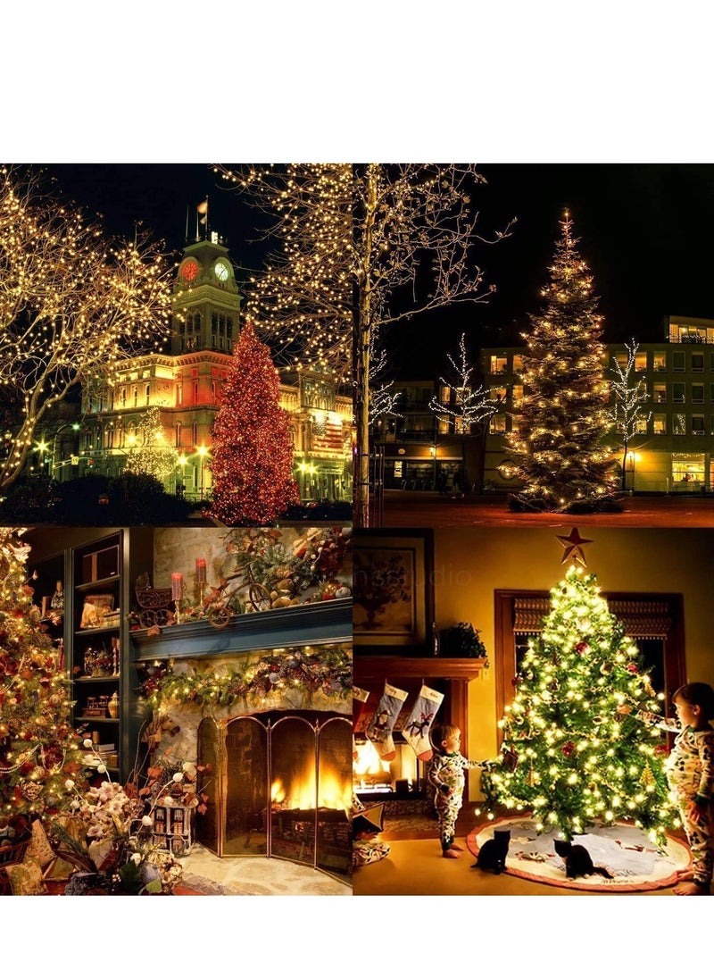 PAMEER - Warm White LED String Lights Black Wire Plug-in 60ft 248 LEDs String Home Decorative LED Strip for Christmas EID Ramadan Diwali and Wedding Parties Decoration Box Button Control 8 Modes - Image 1