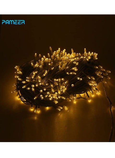 Warm White LED String Lights Black Wire Plug-in 60ft 248 LEDs String Home Decorative LED Strip for Christmas EID Ramadan Diwali and Wedding Parties Decoration Box Button Control 8 Modes
