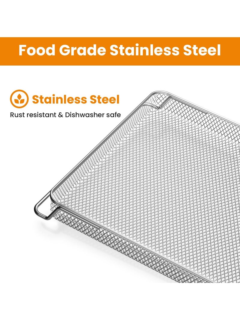 SOLARAE سلة فرن القلي الهوائي، صواني خبز بديلة أصلية لفرن القلي الهوائي الرقمي NINJA DT201 DT251 Foodi، سلة شبكية، ملحقات مثالية للقلي الهوائي وتجفيف الطعام - Image 3