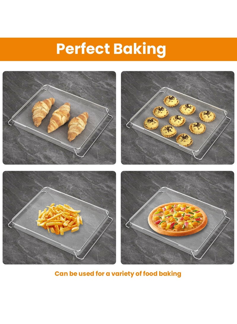 SOLARAE سلة فرن القلي الهوائي، صواني خبز بديلة أصلية لفرن القلي الهوائي الرقمي NINJA DT201 DT251 Foodi، سلة شبكية، ملحقات مثالية للقلي الهوائي وتجفيف الطعام - Image 5
