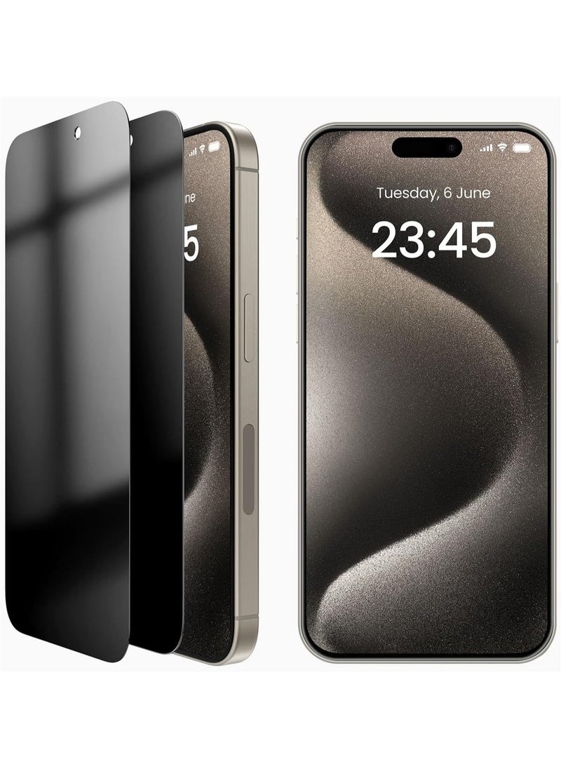 Raxoom iPhone 15 Pro Max Privacy Screen Protector [Easy Installation with Alignment Frame] [Anti-Drop and Anti-scratch] [Case Friendly] 28Â°Anti-Spy Anti-Fingerprint, iPhone 15 Pro Max Protector - Image 1