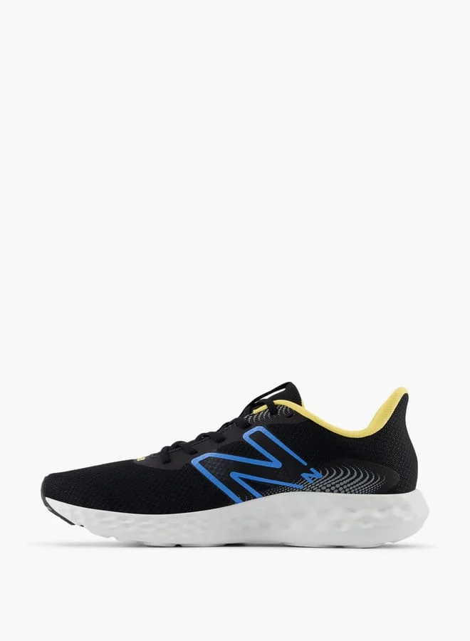 New Balance Men's Logo Detail Sports Shoes with Lace-Up Closure - 411