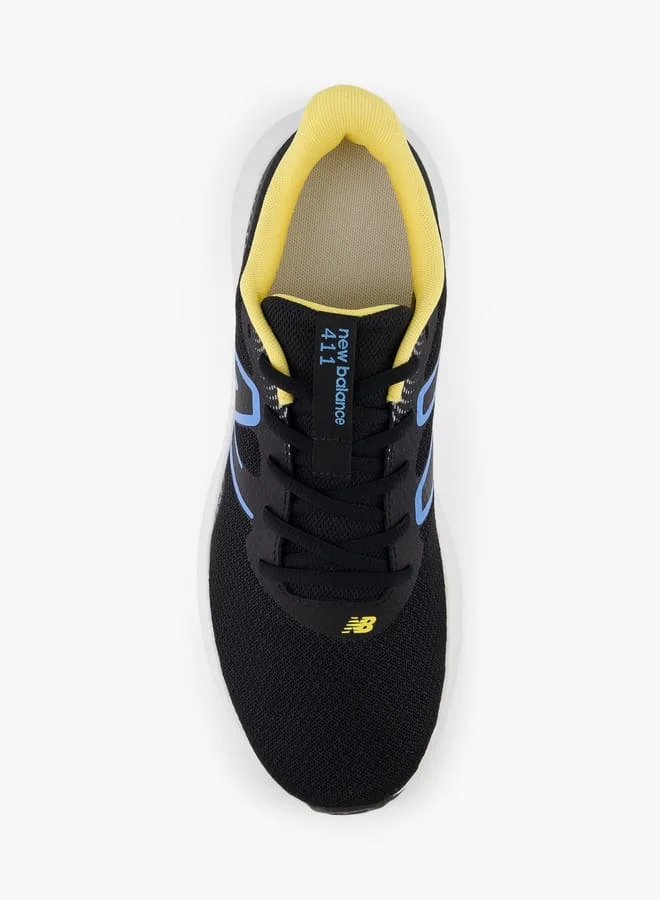 New Balance Men's Logo Detail Sports Shoes with Lace-Up Closure - 411