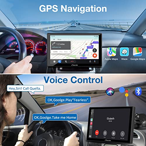 Carpuride W901 Pro Portable Carplay & Android Auto with Dula Bluetooth, 9 inch 1080P Touch Screen, Mirror Link/GPS/Siri/FM, Support Truck Dashboard Mounted - Image 5