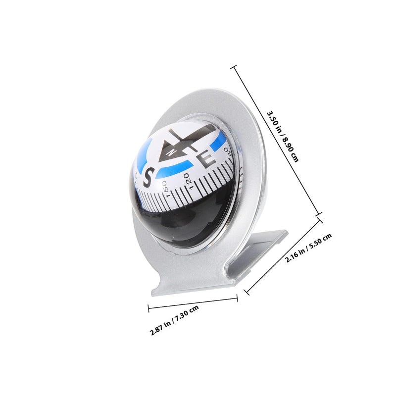 Large Solar Dashboard Compass with Adhesive Mount for Car Boat Truck Navigation - Image 3