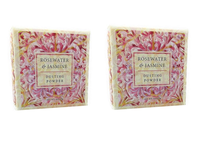 greenwich bay Trading Co Dusting Powder 4 Ounce Rosewater  Jasmine  2 PACK