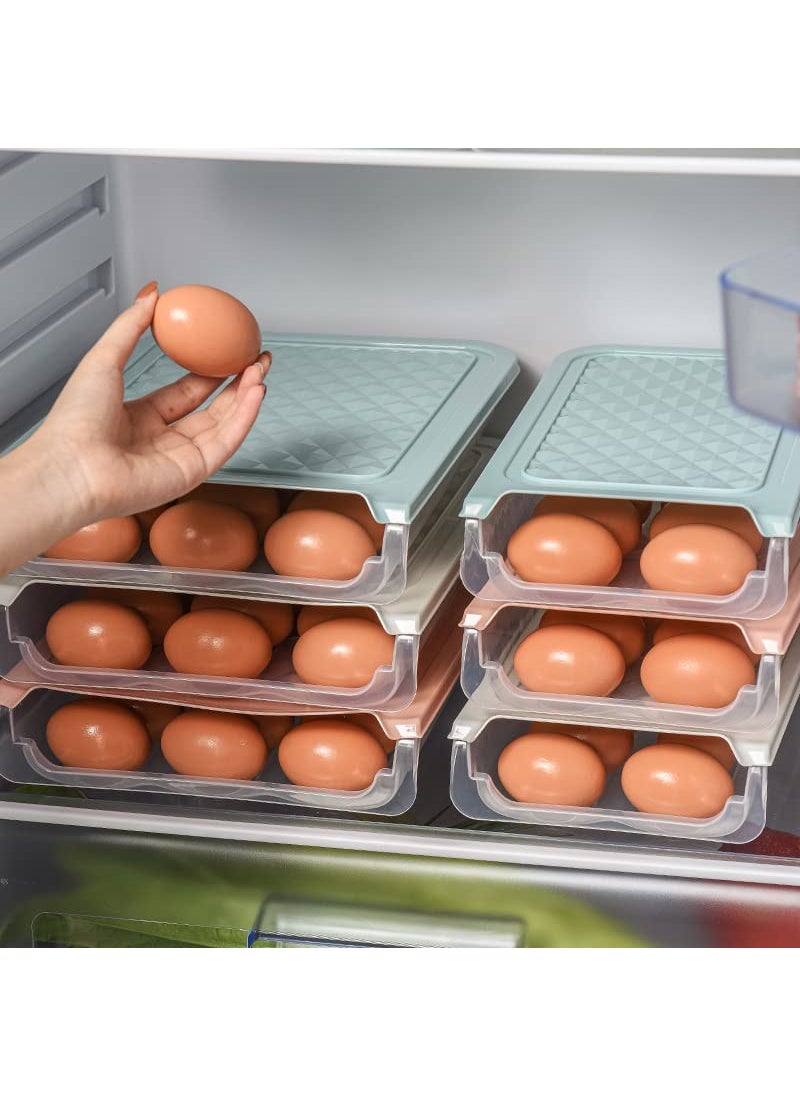 Vroxy Vroxy 18 Grid Large Capacity Drawer type MultiLayer Egg Holder Household Egg Fresh Storage Egg Tray Box Egg Storage Container Storage Box For Hotel Kitchen Home 1Pcs  - Image 3