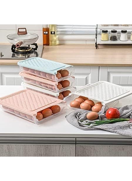 Vroxy Vroxy 18 Grid Large Capacity Drawer type MultiLayer Egg Holder Household Egg Fresh Storage Egg Tray Box Egg Storage Container Storage Box For Hotel Kitchen Home 1Pcs  - Image 5