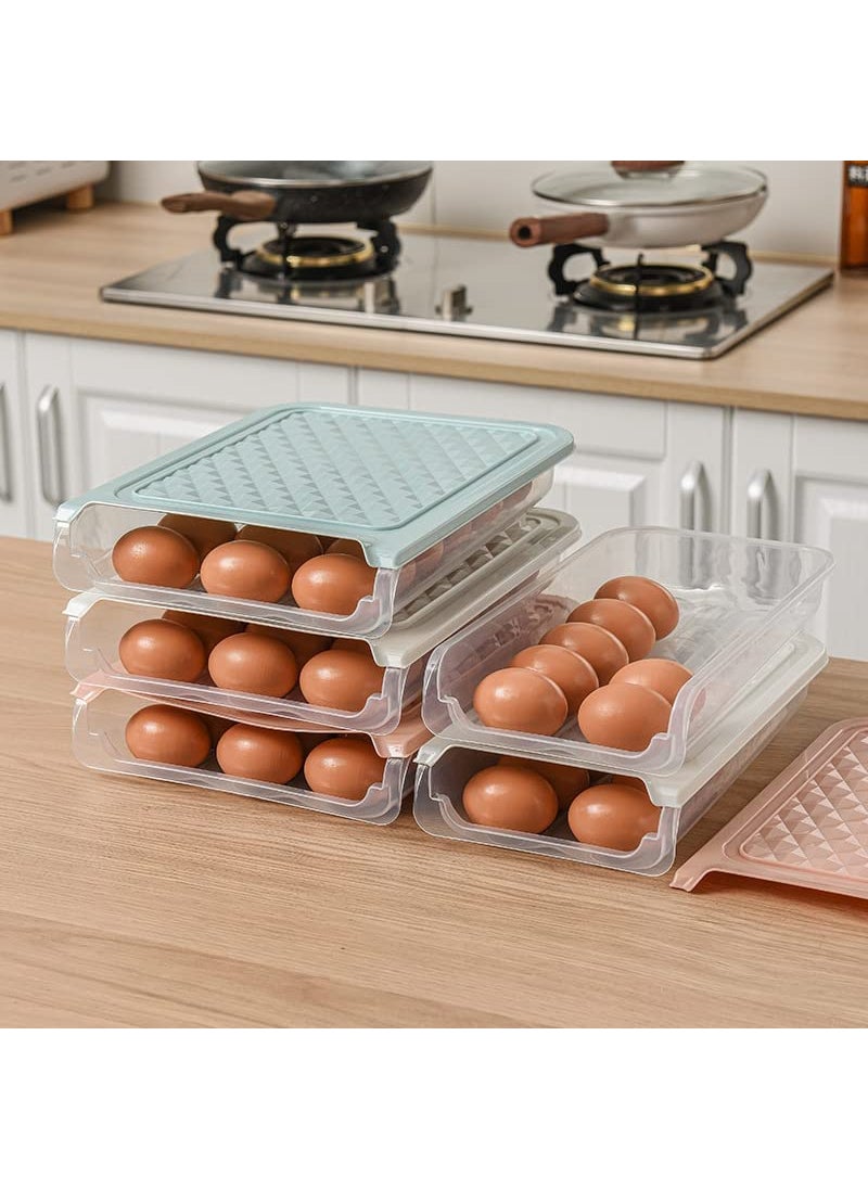 Vroxy Vroxy 18 Grid Large Capacity Drawer type MultiLayer Egg Holder Household Egg Fresh Storage Egg Tray Box Egg Storage Container Storage Box For Hotel Kitchen Home 1Pcs  - Image 1