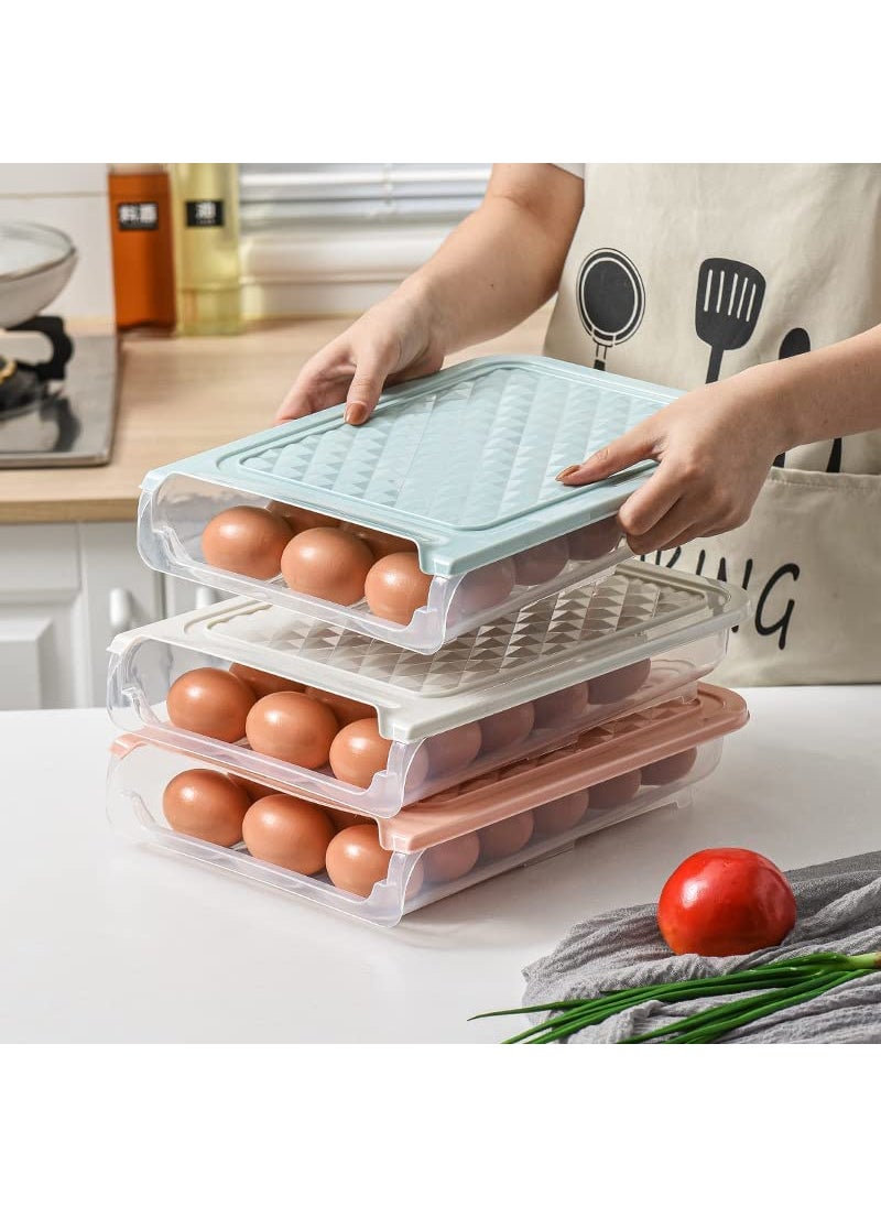 Vroxy Vroxy 18 Grid Large Capacity Drawer type MultiLayer Egg Holder Household Egg Fresh Storage Egg Tray Box Egg Storage Container Storage Box For Hotel Kitchen Home 1Pcs  - Image 2