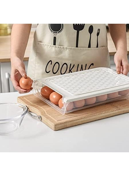 Vroxy Vroxy 18 Grid Large Capacity Drawer type MultiLayer Egg Holder Household Egg Fresh Storage Egg Tray Box Egg Storage Container Storage Box For Hotel Kitchen Home 1Pcs  - Image 4