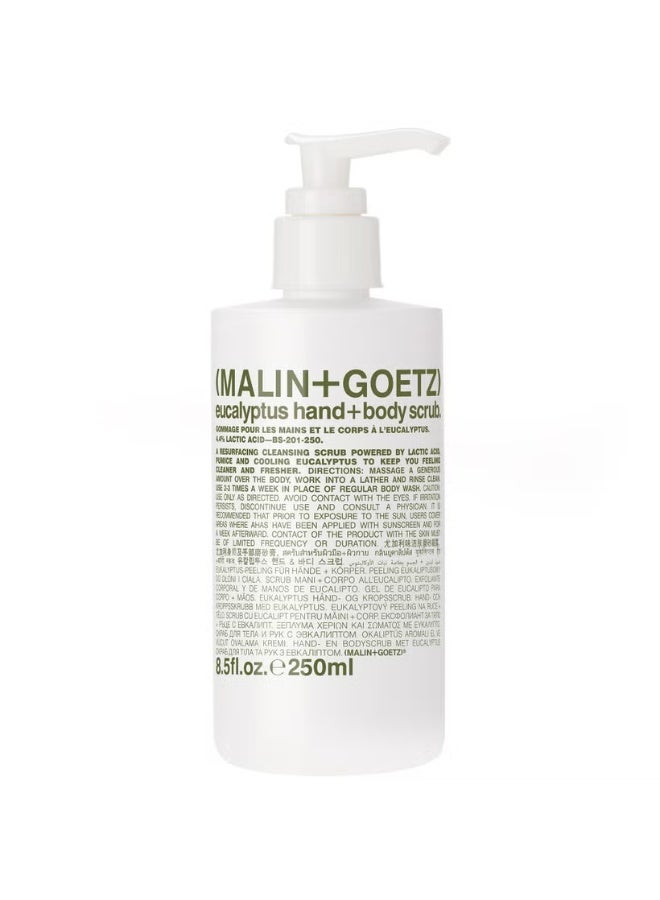 MALIN + GOETZ Eucalyptus Hand + Body Scrub 250ml - Image 1
